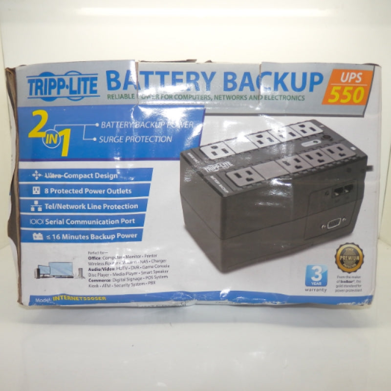 Tripp-Lite Home/Office Battery Backup INTERNET550SER – Primelec