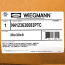 Wiegmann 36x30x8" NEMA 4 Single-Door Steel Electrical Enclosure N4123630083PTC