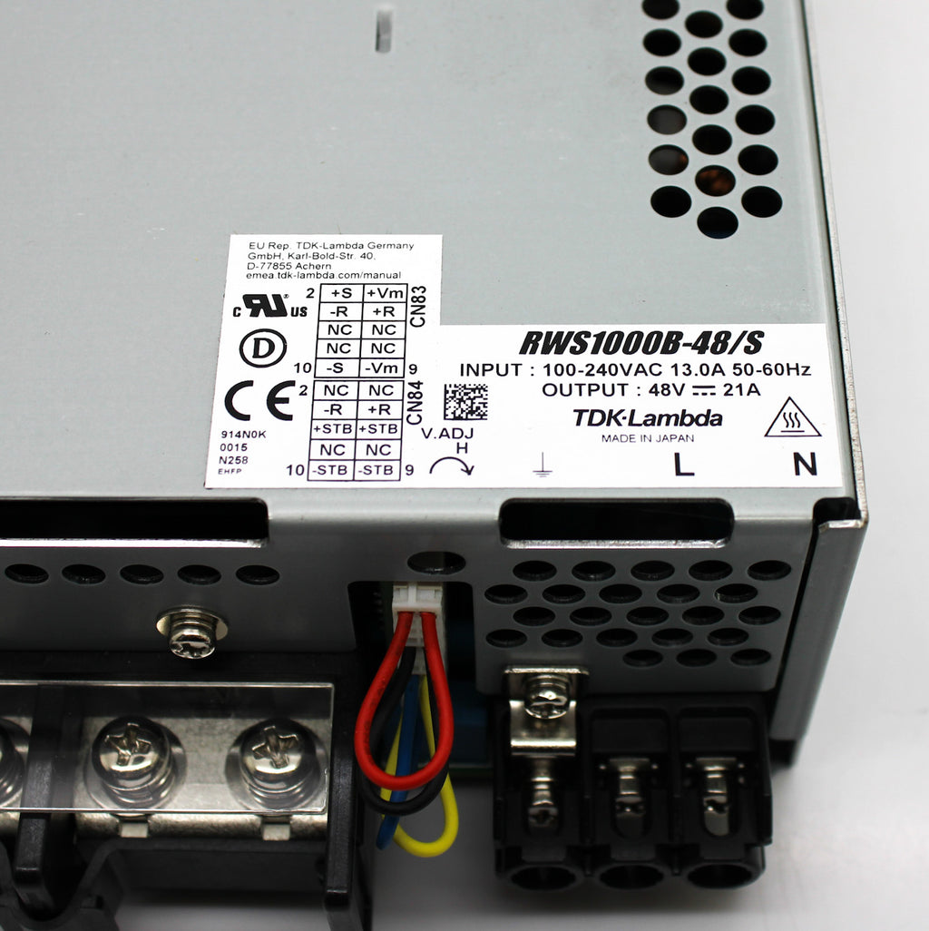 TDK-Lambda 48Vdc 21A 1010W Enclosed AC-DC Power Supply RWS1000B48/S