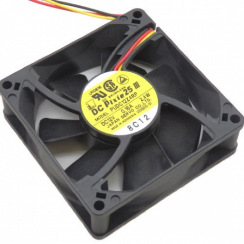 Pixie 25 III PUDC12Z4RP 80mm DC 12V 0.16A Cooling Fan With 3 Wires