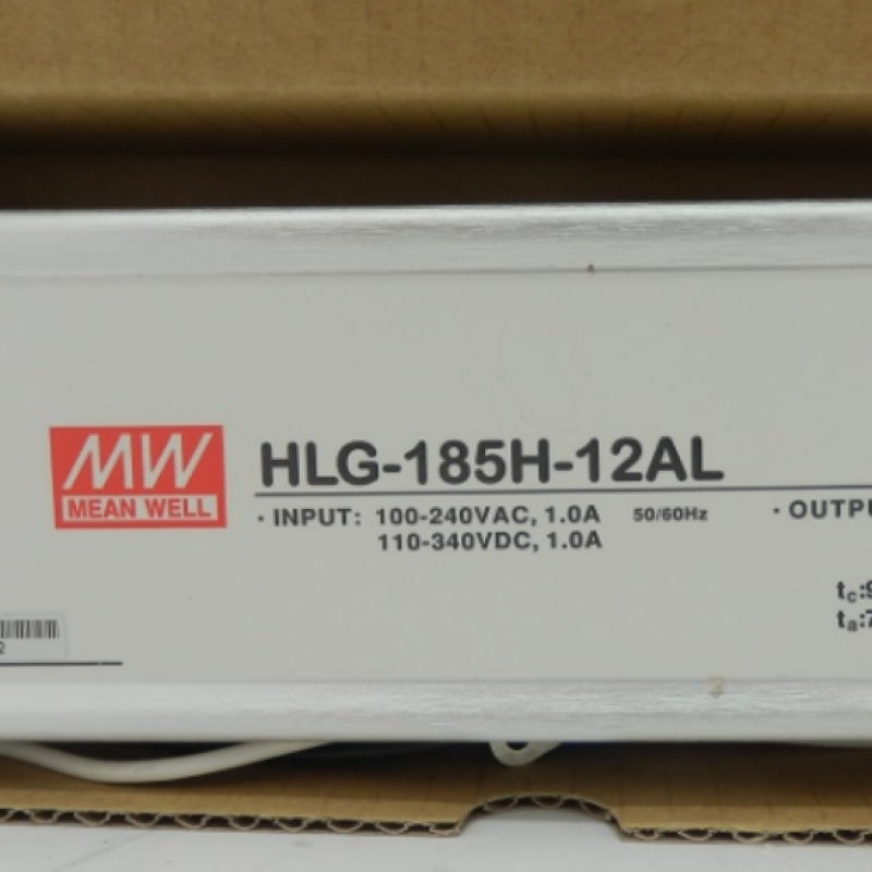 Mean Well IP67 12V 13A 50/60Hz AC/DC LED Power Supply HLG-185H-12AL