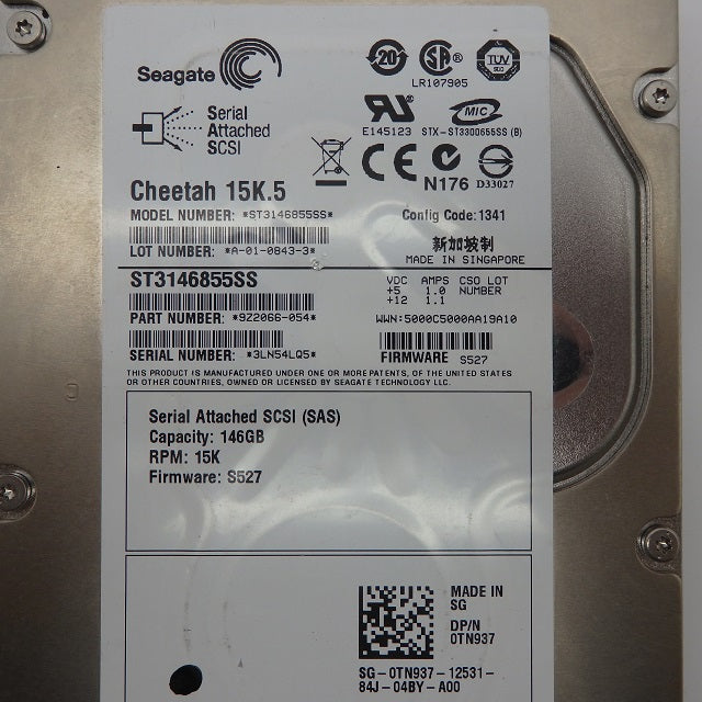 Seagate 146.8GB 15K SAS 3.5