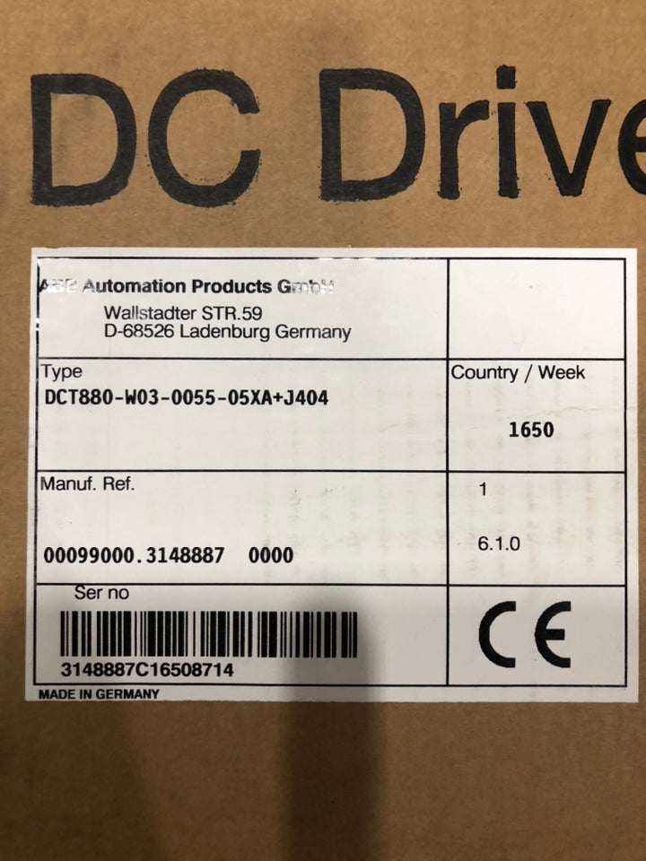 ABB 3Ph 55A Thyristor Power Controller DCT880W03005505XA+J404