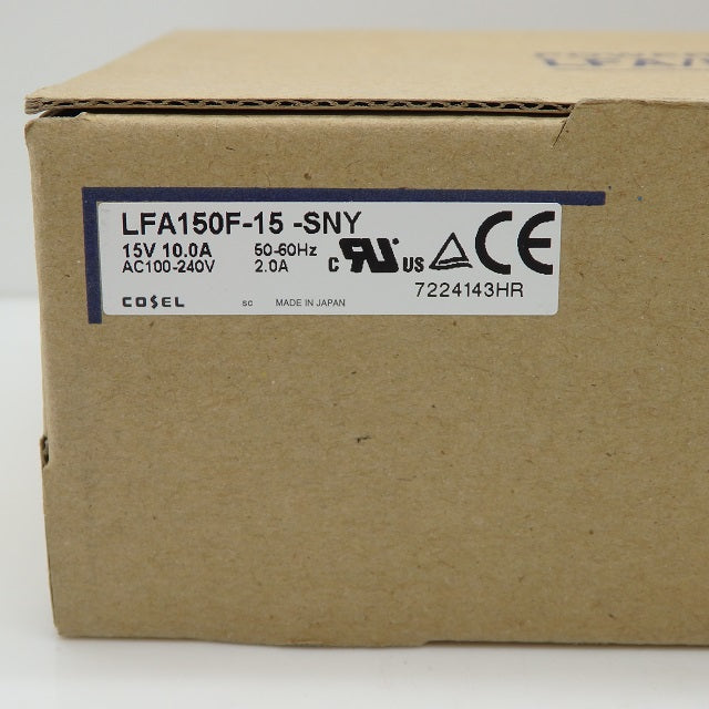 Cosel 15VDC 10A 150W Enclosed Switching Power Supply LFA150F-15-SNY
