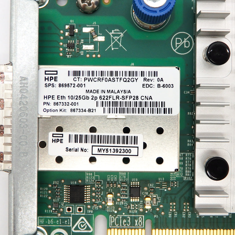 HPE 867334-B21 Ethernet 10/25GB 2-Port 622FLR-SFP28 Converged Network –  Primelec