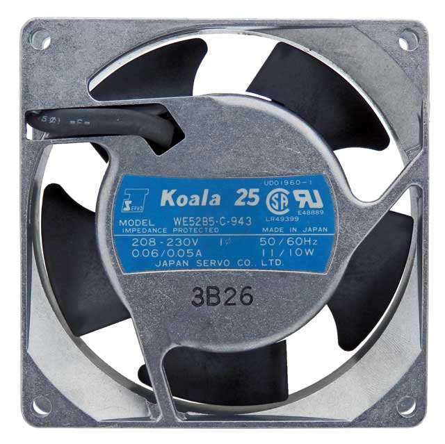 Koala WE Series AC Axial 3200 RPM Fan 92 mm x 25 mm WE52B5-C-943