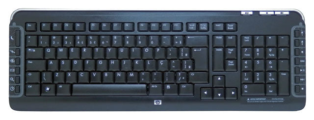 HP Multimedia Black Wireless Brazilian Keyboard No Dongle 5189URF 5188-7561