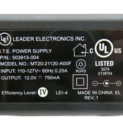 LEI 12.0V 750mA Power Supply 503913-004 MT20-21120-A00F