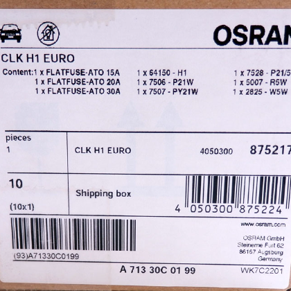 Osram Halogen Original 64150-01B Light Bulb, White, 12 V