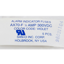 5 Pack of Ax70-F 1/4 AMP 300VDC Alarm Indicator Fuses