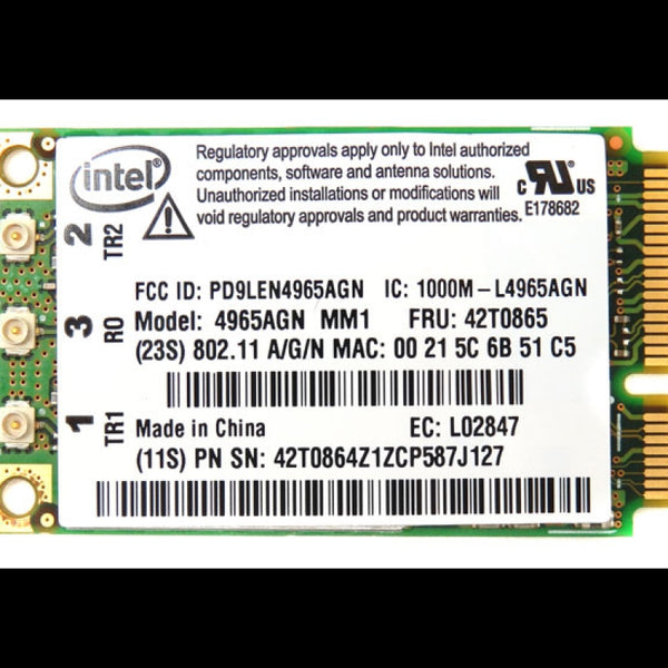 IBM Lenovo ThinkPad Intel WIFI Link 4965AGN Mini PCI-E Card 802.11n 42T0865