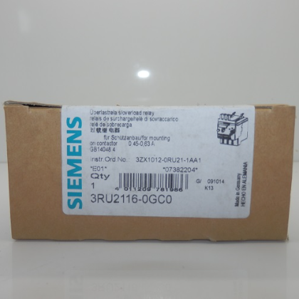 Siemens 0.45 - 0.63A FLC Range Single Mounting Overload Relay 3RU2116-0GC0