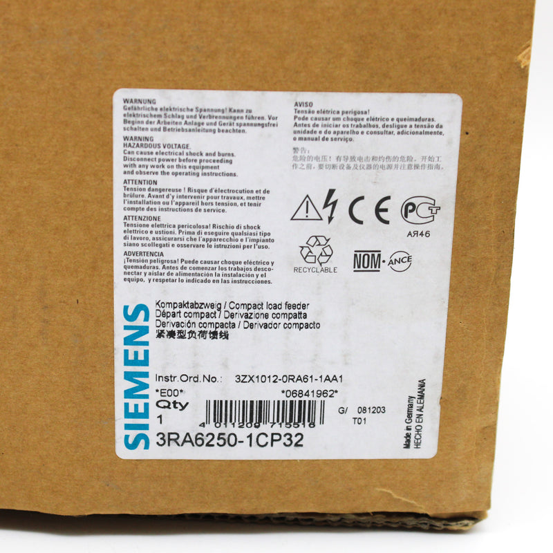 Siemens 110-240V 1-4A Reversing Compact Starter 3RA6250-1CP32