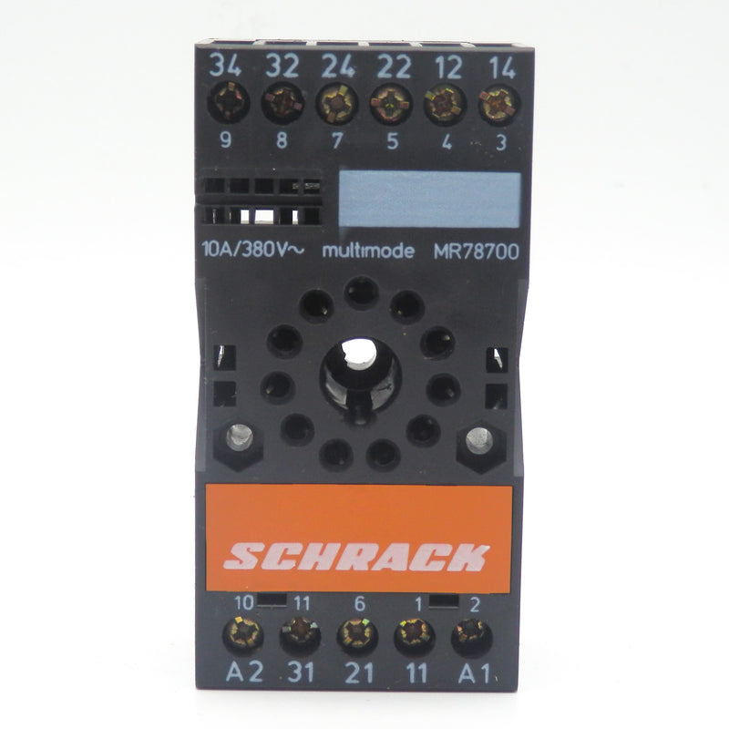 Schrack MR78700 10A 380V 11-Pin Multimode Relay Socket