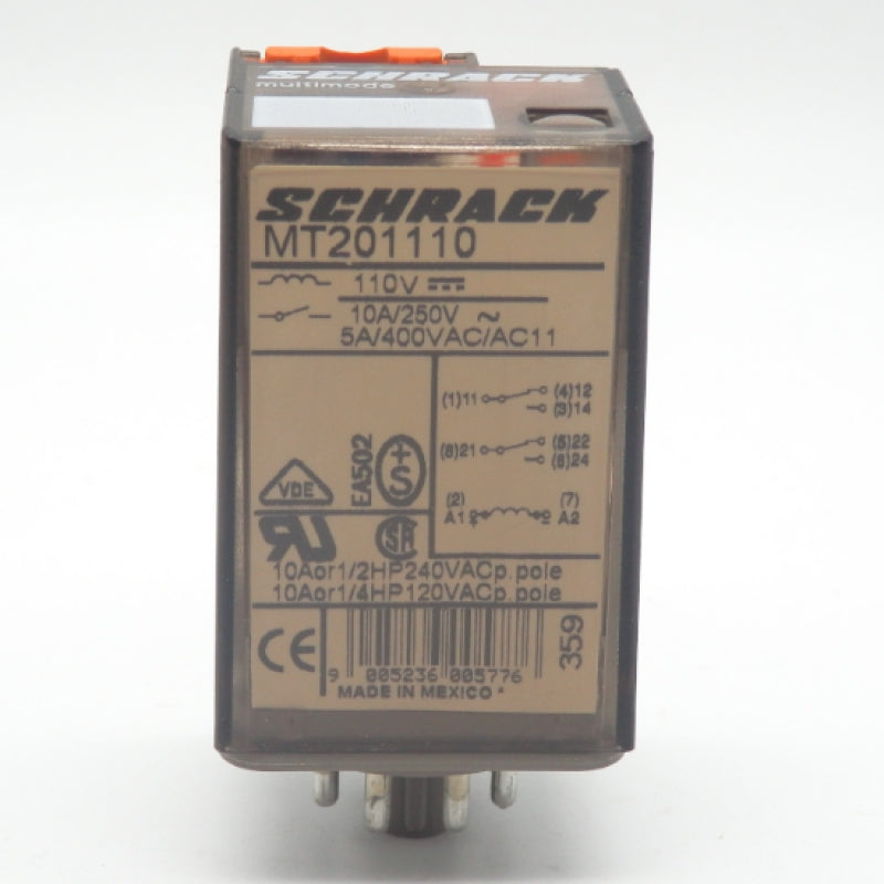 Schrack MT201110 110V 8-Pin Multimode Relay
