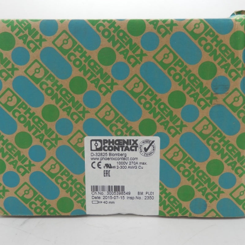 Phoenix Contact High-Current Terminal Block 1000V 270A TPOWER 150-3L-F 3215033