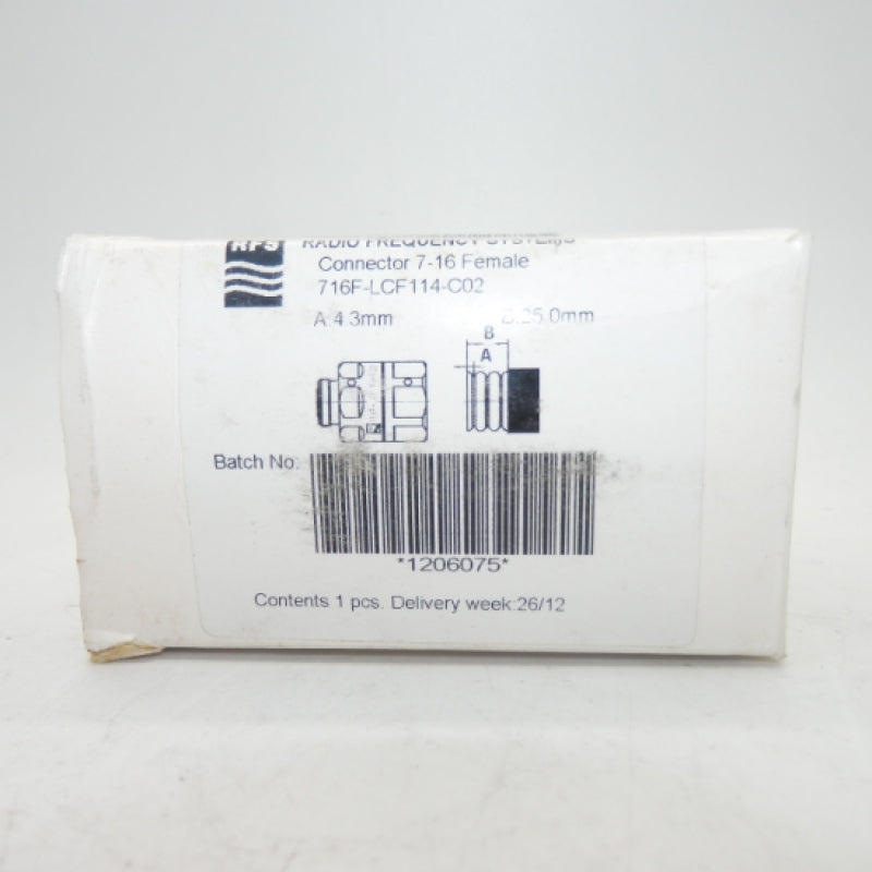 RFS 716F-LCF114-C02 7-16 DIN Female Connector for 1-1/4" Coaxial Cable