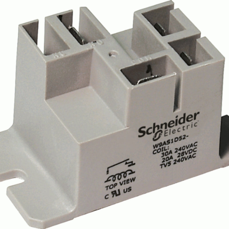 Schneider Electric Electromechanical 12VDC 144Ohm 30A  Power Relay W9AS1D52-12