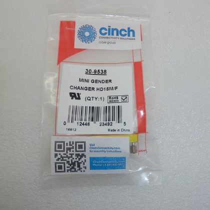 10 Pack of Cinch Connectivity Solution 30-9538 Mini Gender Changers HD15M/F