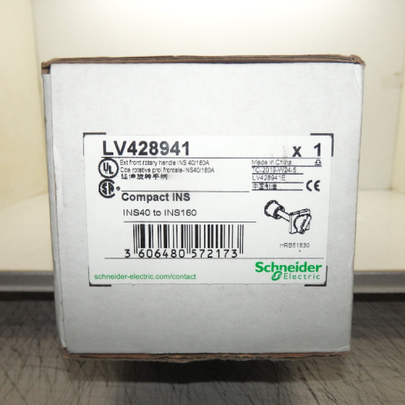 Schneider Electric Black Handle Rotary Handle Molded Switch INS40/160A LV428941