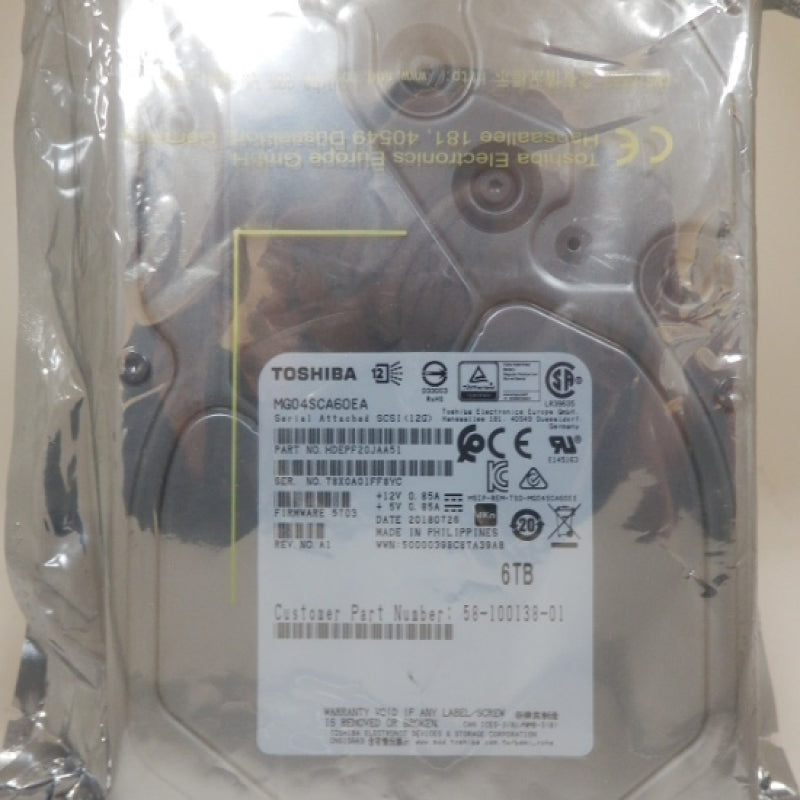 Toshiba 6TB 7200RPM SAS 3.5-inch Internal Hard Drive MG04SCA60EA