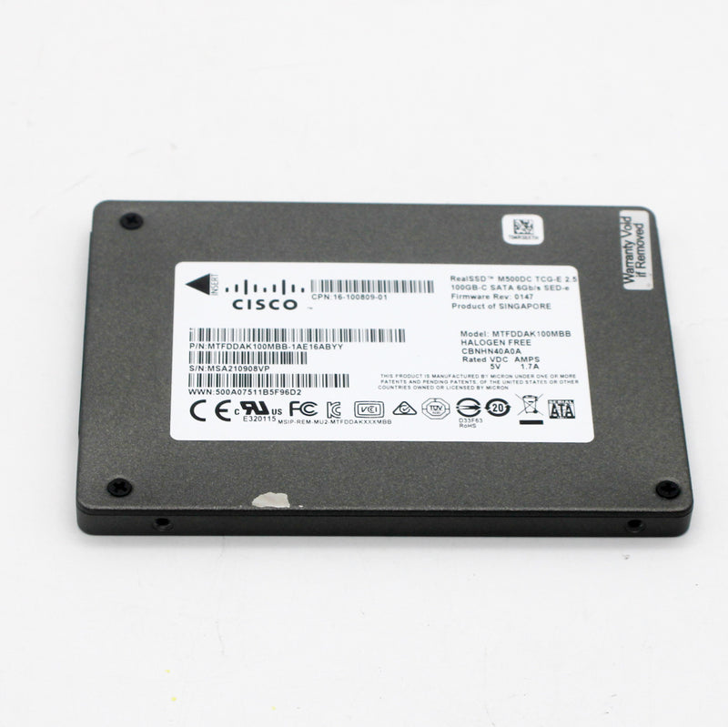 Cisco MTFDDAK100MBB M500DC TCG-E 2.5" 100GB-C SATA 6Gb/s SED-e Solid State Drive