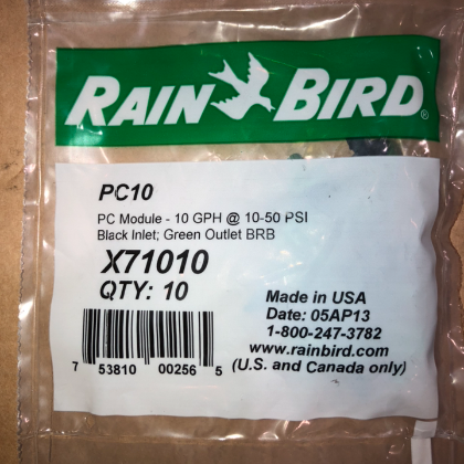 10 Pack of Rain Bird PC10 Pressure Compensating Emission Devices - 10 GPH