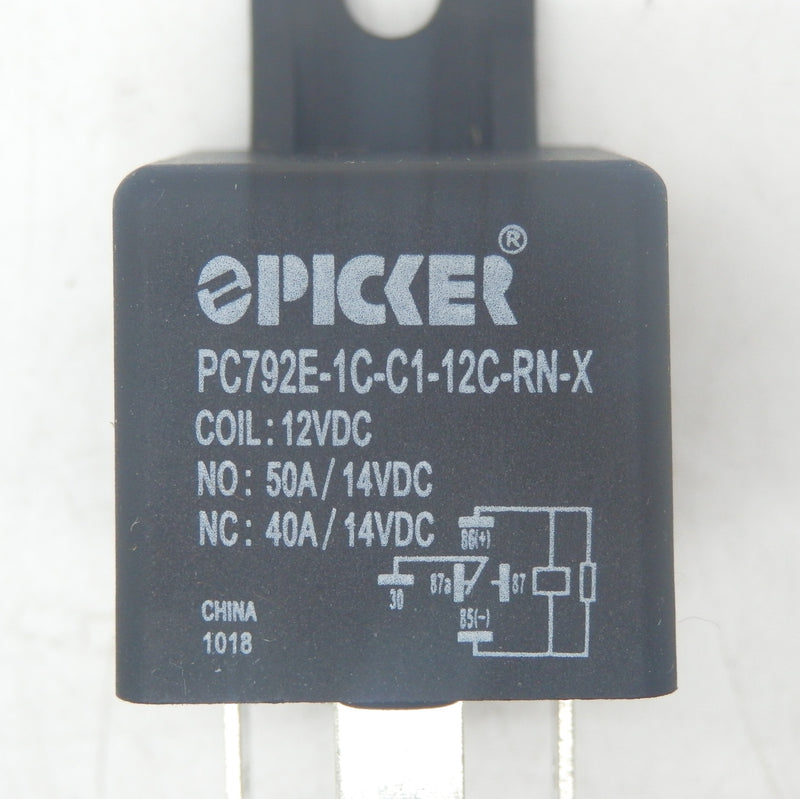 Picker PC792E-1C-C-12C-RN-X 50A 12VDC SPDT Mini ISO Relay