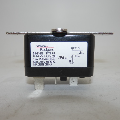 White Rodgers 16A 250V Type 84 Fan Relay 90-292Q