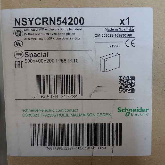 Schneider Electric NSYCRN54200 Spacial CRN 200x500x400mm IP66 Steel Wall Box