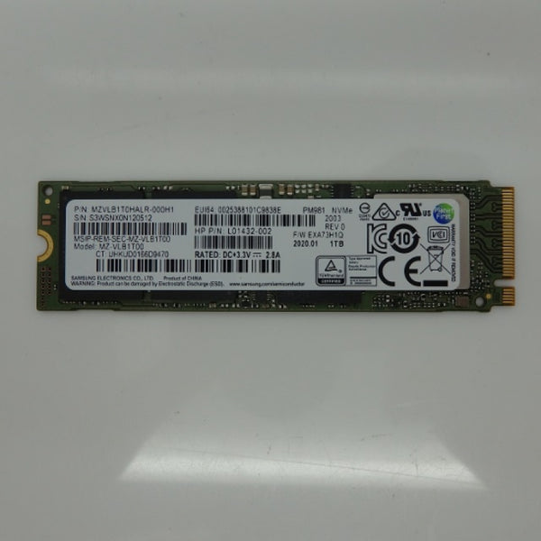 Samsung 1TB TLC PCIe NVMe Solid State Drive MZVLB1T0HALR-000H1 HP L01432-002