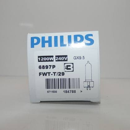 Phillips 1200W 240V Halogen High Voltage SE Bulb (Theater) GX9.5 6897P
