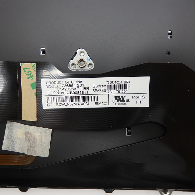 HP 731179-201 EliteBook Laptop Keyboard Backlit Brazil-Portuguese 736654-201