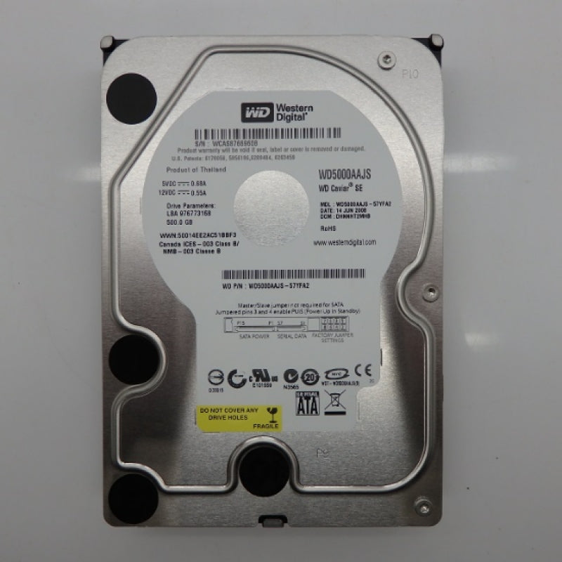 Western Digital 500GB 7.2K RPM Caviar SE SATA 3.5" Hard Drive WD5000AAJS-57YFA2