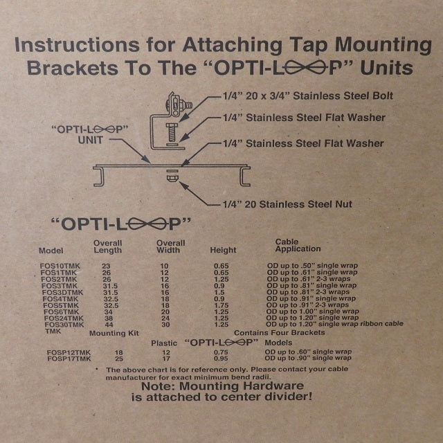 Hubbell FOS-3-TMK 16" Diameter Opti-Loop Fiber Optic Storage System - 1 Pair
