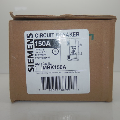Siemens 150A 120/240V 2 Pole Circuit Breaker MBK150A