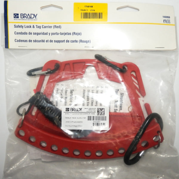 Brady Red Safety Lock & Tag Carrier 148866