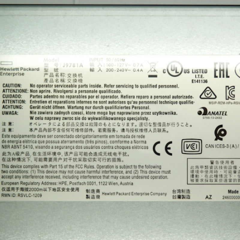 HP 48-Port 2530-48 Ethernet Switch Model: J9781A