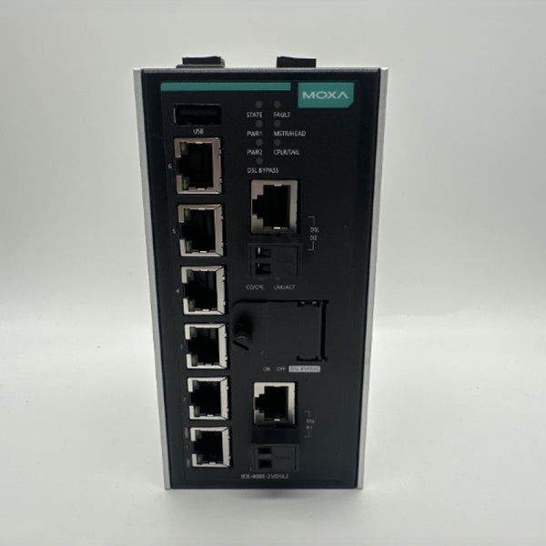 Moxa 8-Port Ethernet Switch Extender IEX-408E-2VDSL2-LV
