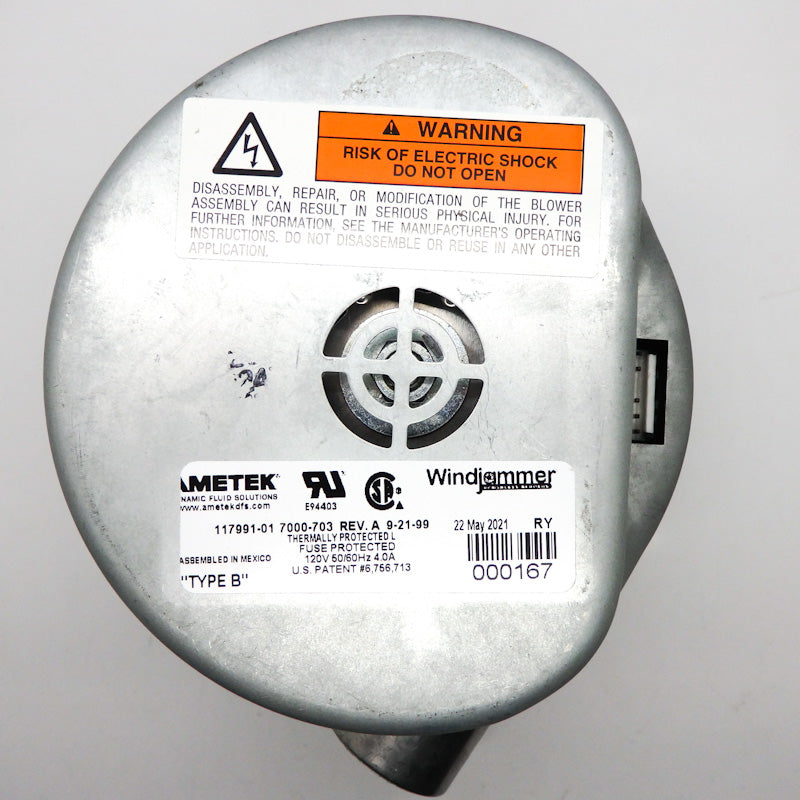 Ametek 117991-01 Windjammer 120V 5.7" Centrifugal Blower