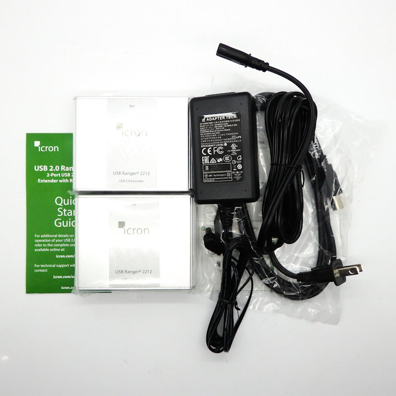 Icron USB 2.0 Ranger 2212 2-Port Cat5e USB Extender System Remote Power ICR2212