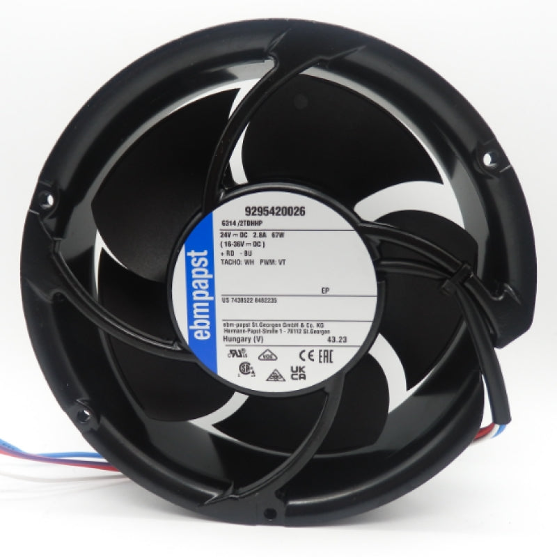 EBM-Papst 6314/2TDHHP 24V 172mm x 172mm x 51mm DC Fan