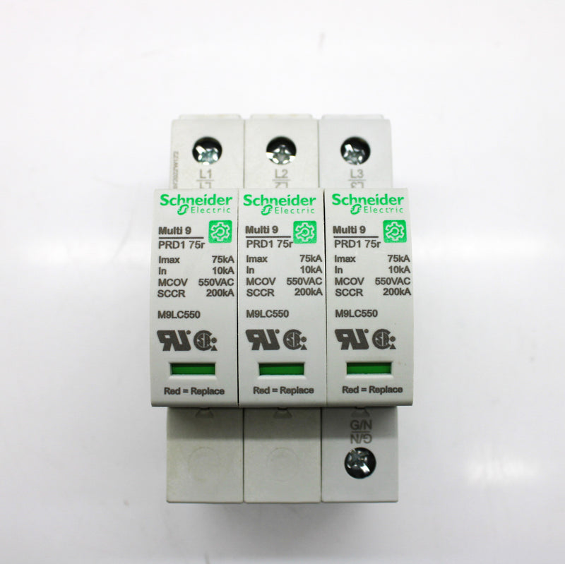 Schneider Electric 480V AC 3 Poles 4 Wires L-N Surge Arrester M9L53480