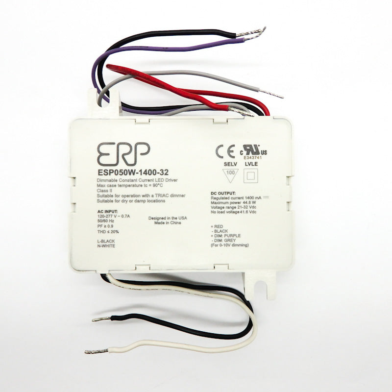 ERP 1.4A 21-32VDC Dimmable Constant Current LED Driver ESP050W-1400-32