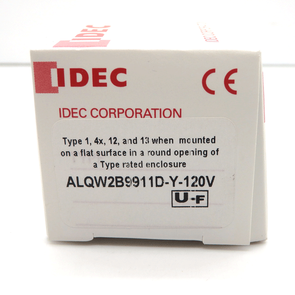 IDEC 22mm 120VAC Yellow Illuminated Pushbutton Switch ALQW2B9911D-Y-120V