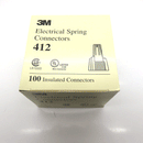 100 Pack of 3M 412 Tan Nylon Electrical Spring Connectors