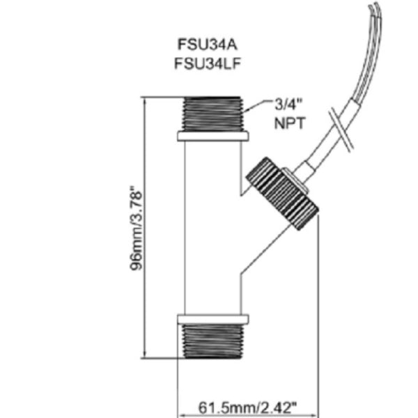 Sensata/Cynergy3 FSU Series 3/4" Fluid Flow Switch FSU34A