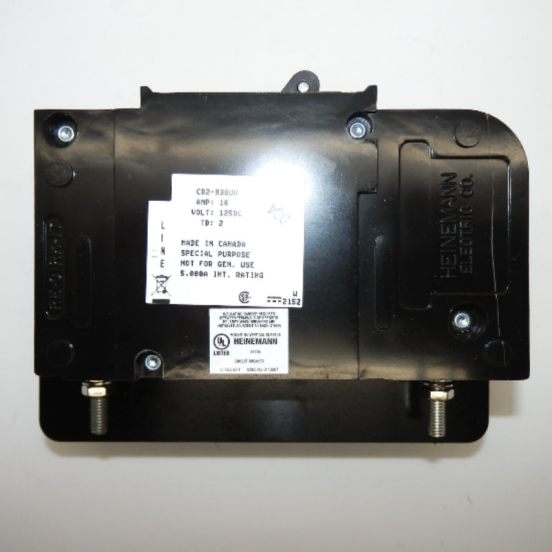 Eaton 2-Pole 10A Medium Delay Circuit Breaker CD2-B3DU-W-10-125DC-2