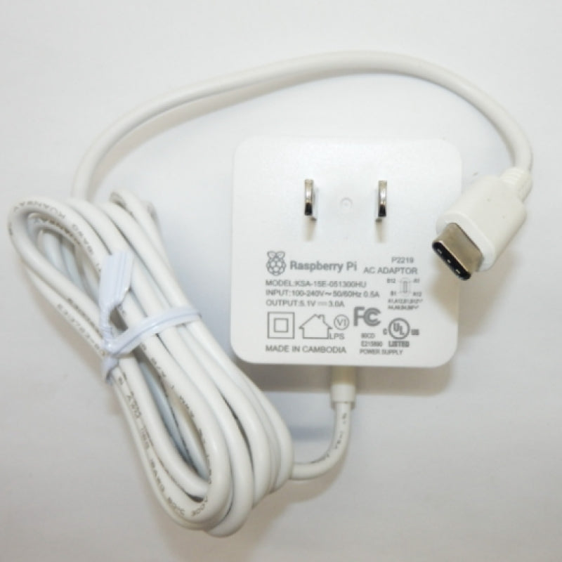 Raspberry Pi Official USB-C Power Supply Model: KSA-15E-051300HU