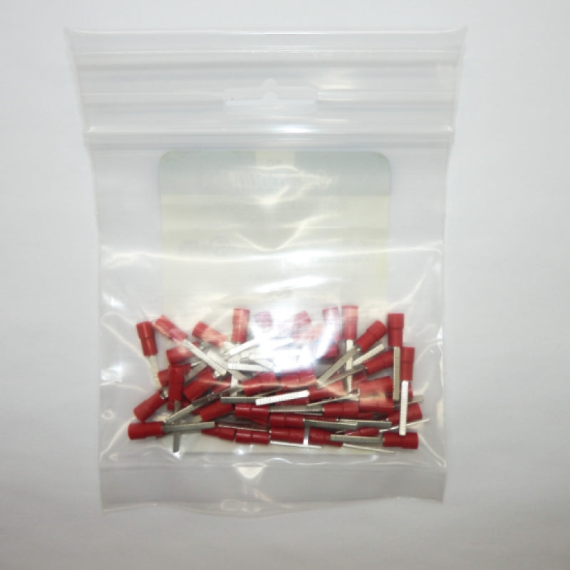 Pack of 50 Thomas & Betts Red Vinyl Insulated Straight Blade Terminal TV18-18BL-L